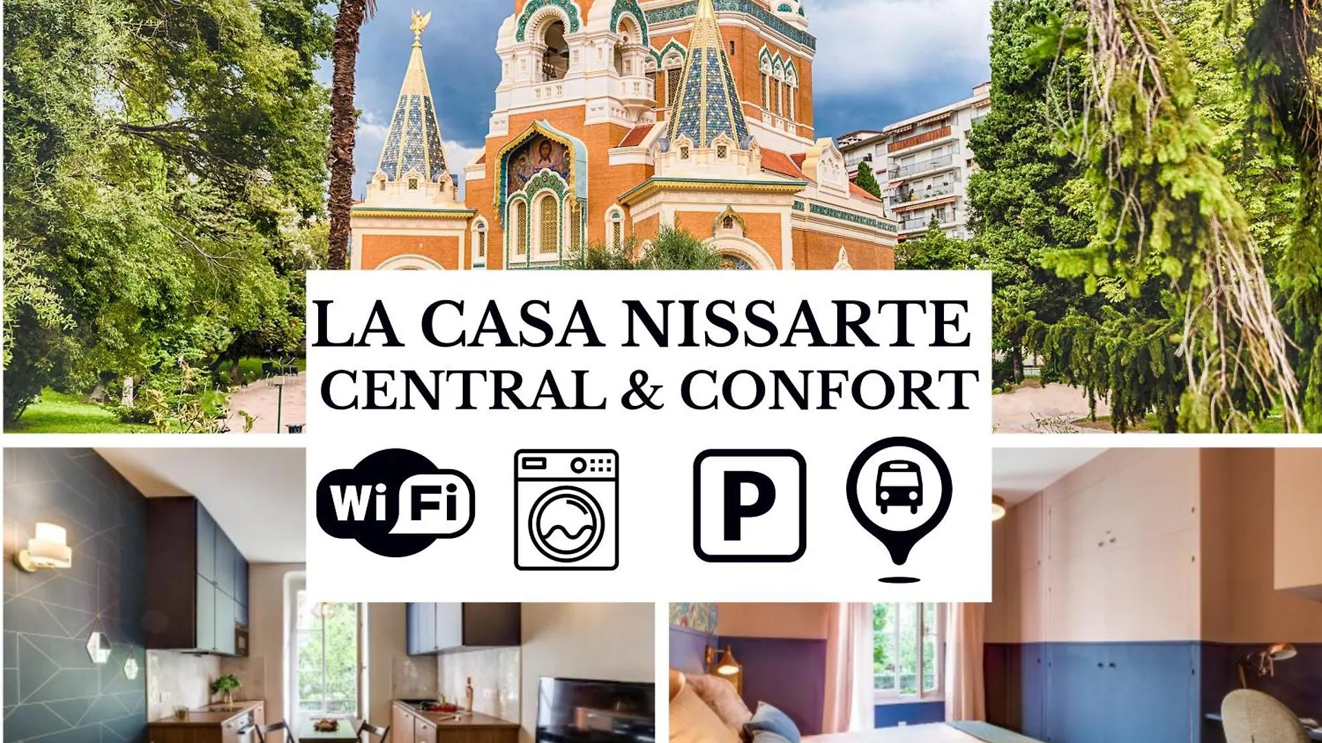 La Casa Nissarte - Centre Ville Pres Gare - Wifi -Parking , Confort Et Cosy Nice